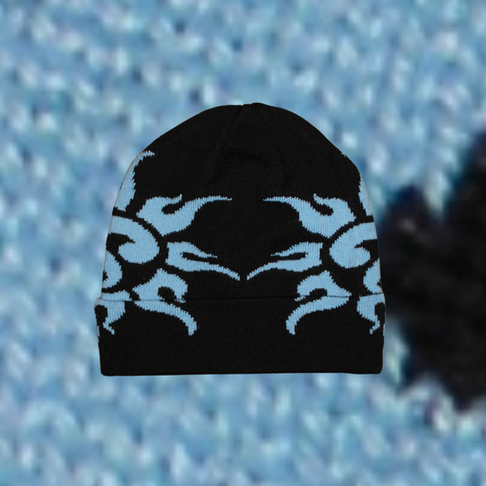 ミラーニット(ブラック/スカイブルー)