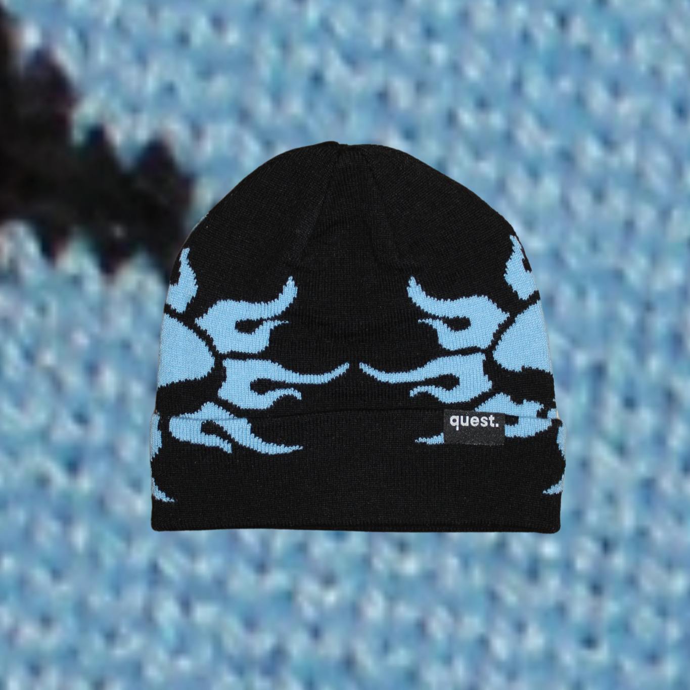 mirror knit (black/sky blue)