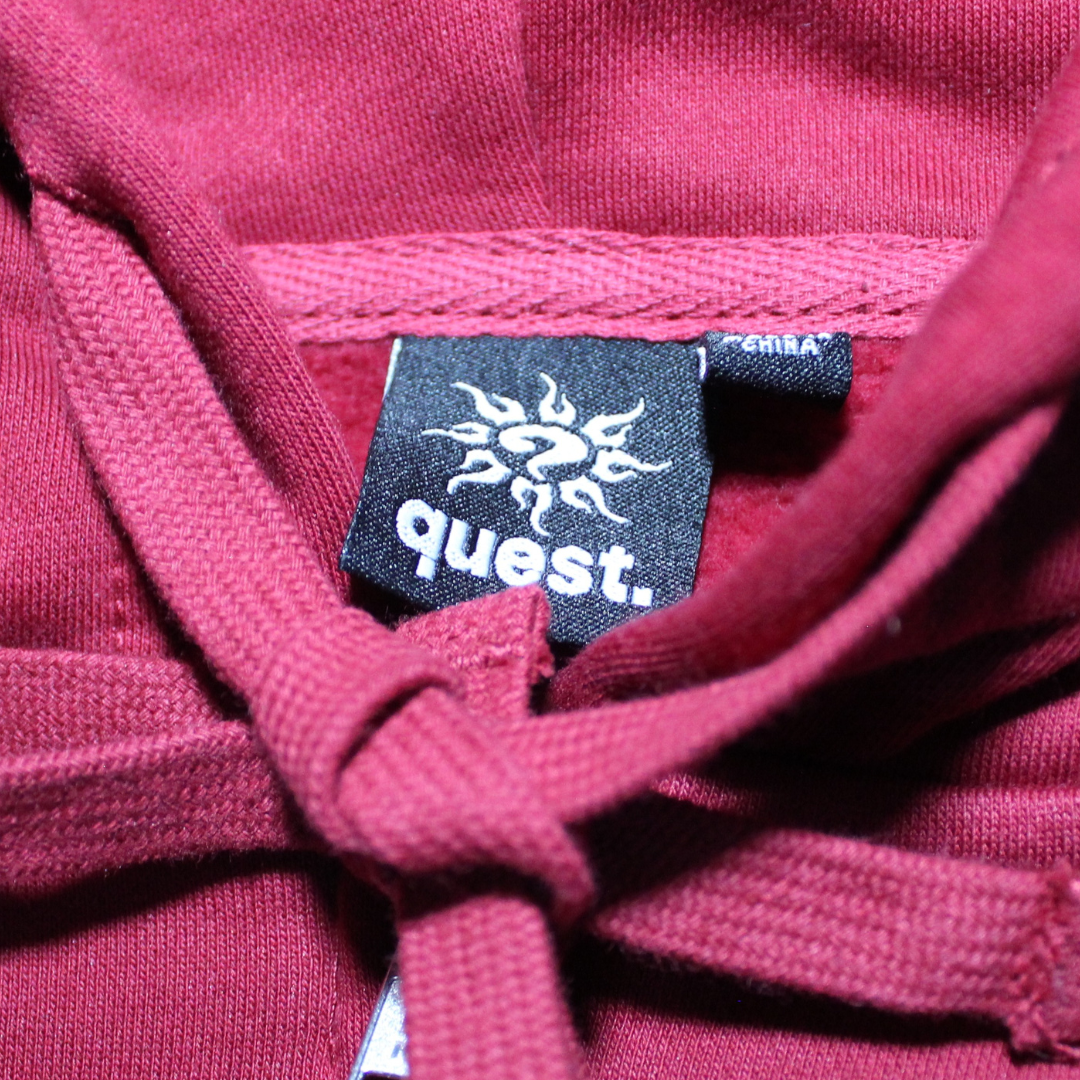mirror zip hood (maroon)