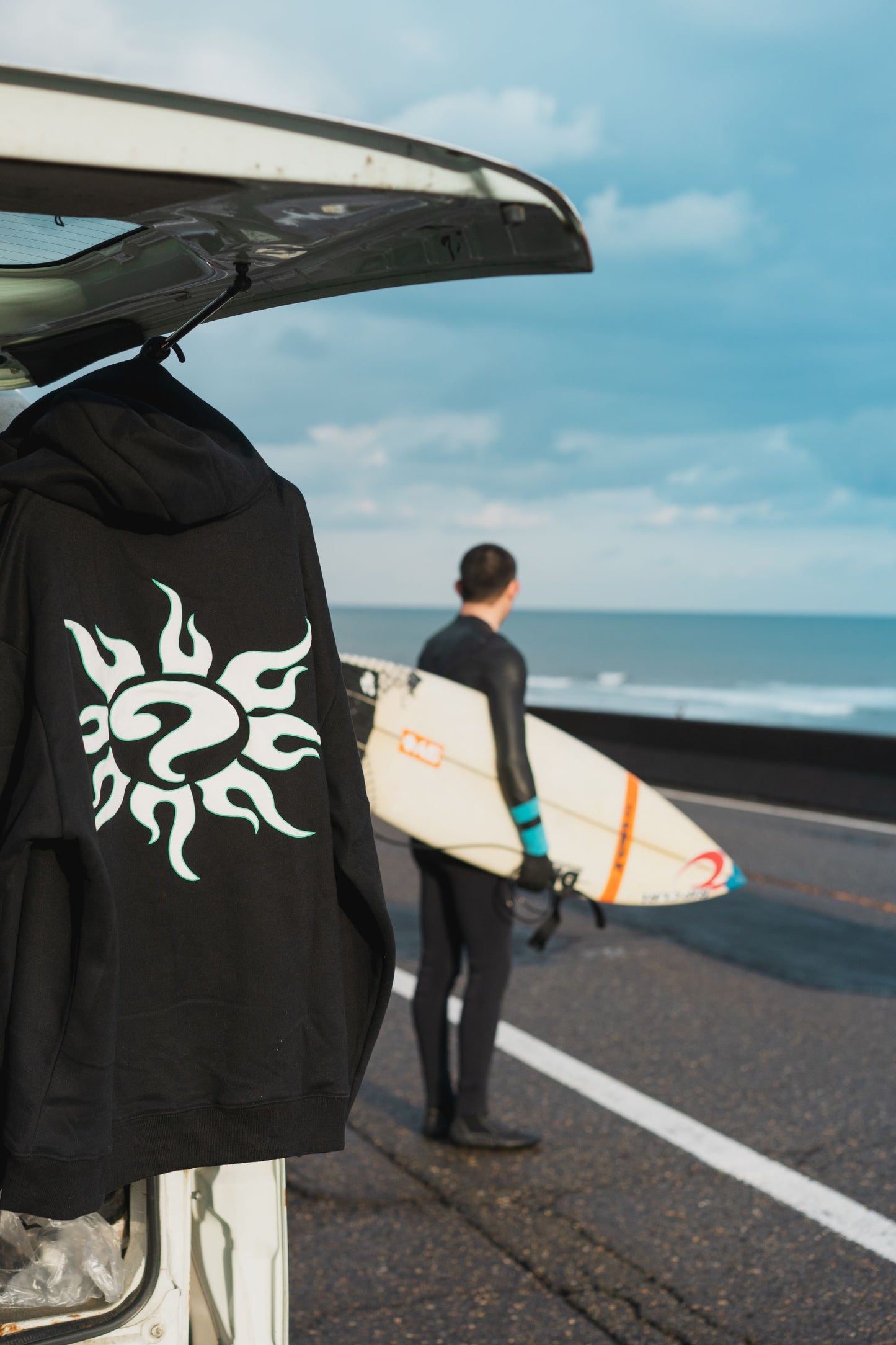 black "questsuns" hoodie