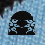 mirror knit (black/sky blue)