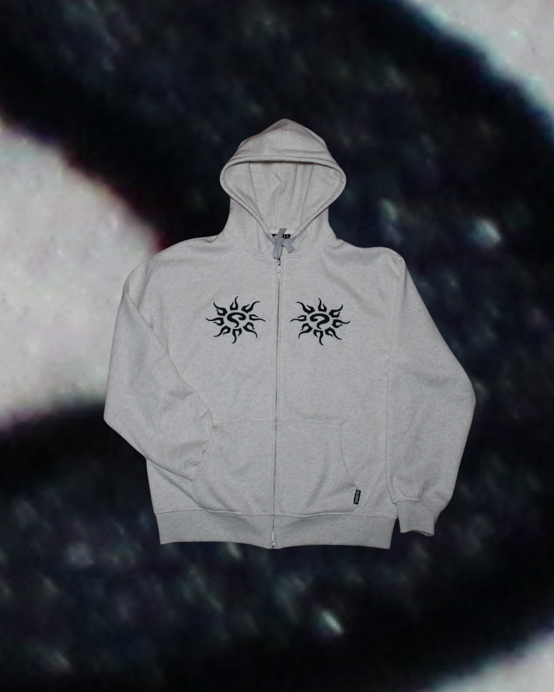 mirror mirror zip hood (grey)