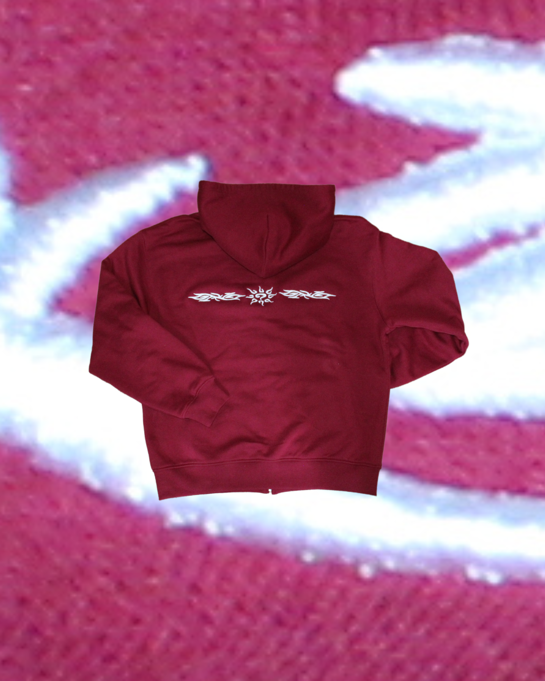 mirror mirror zip hood (maroon)