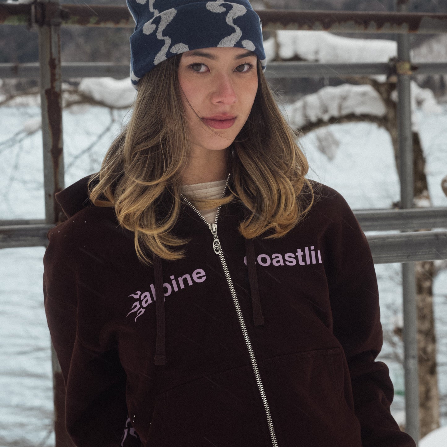 A2C zip hood (brown)